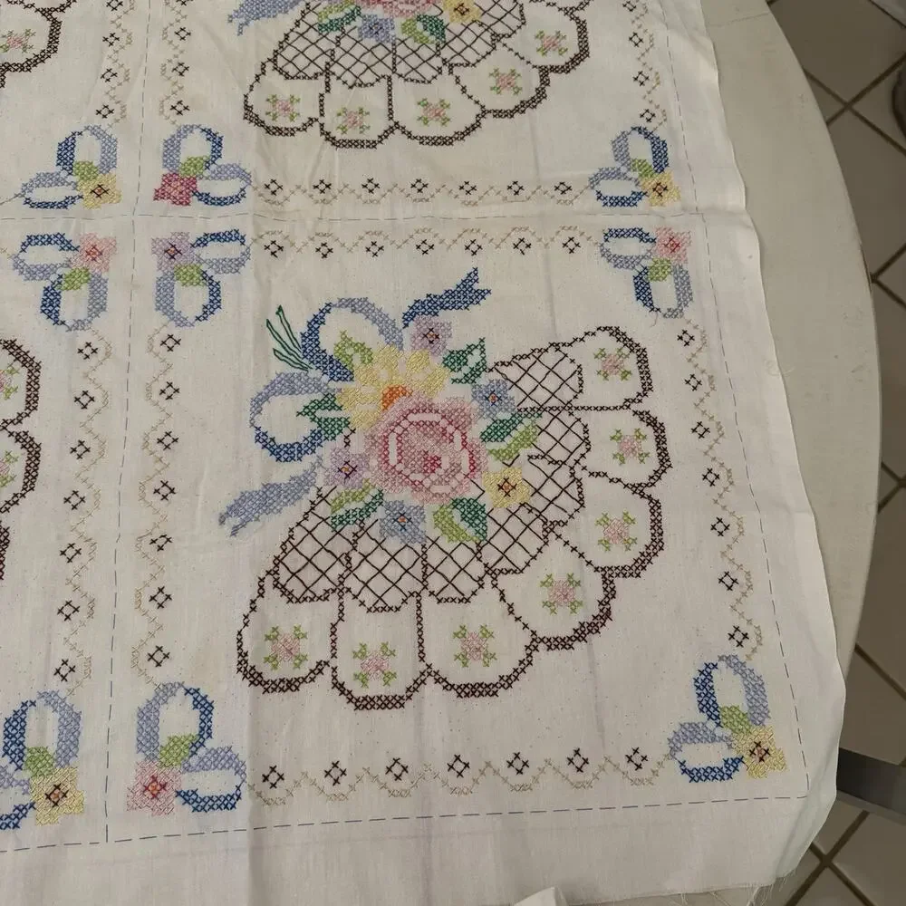 Crossstitch Panel With 6 Blocks Finished (2 Total)